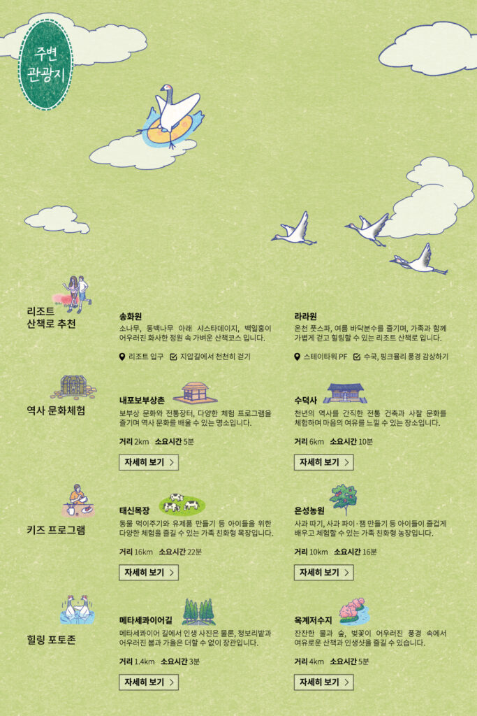 스플라스 리솜 워터파크와 온천 스파 실제 전경